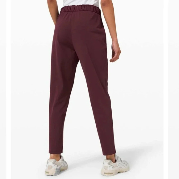 Lululemon Keep Moving  Pant Burgundy Cassis Size 6 - Picture 3 of 8